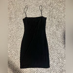 Black mini bodycon dress